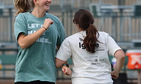 Students laughing during a Dance Marathon fundraiser